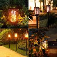 Градинска лампа тип факла със соларен панел, соларна за вашата градина
