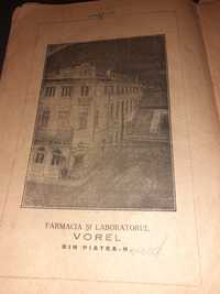 Carte Vorel 1928/ proiect restaurare/anticar/farmacia Regala/colectie