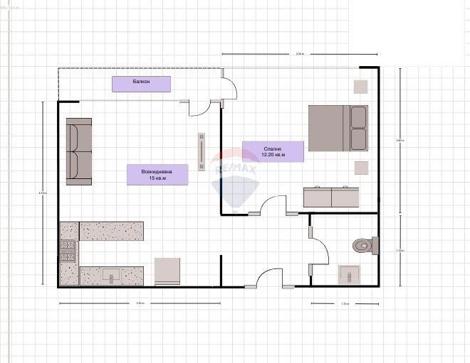 Под наем двустаен в гр. Варна  -ОКРБ, СА