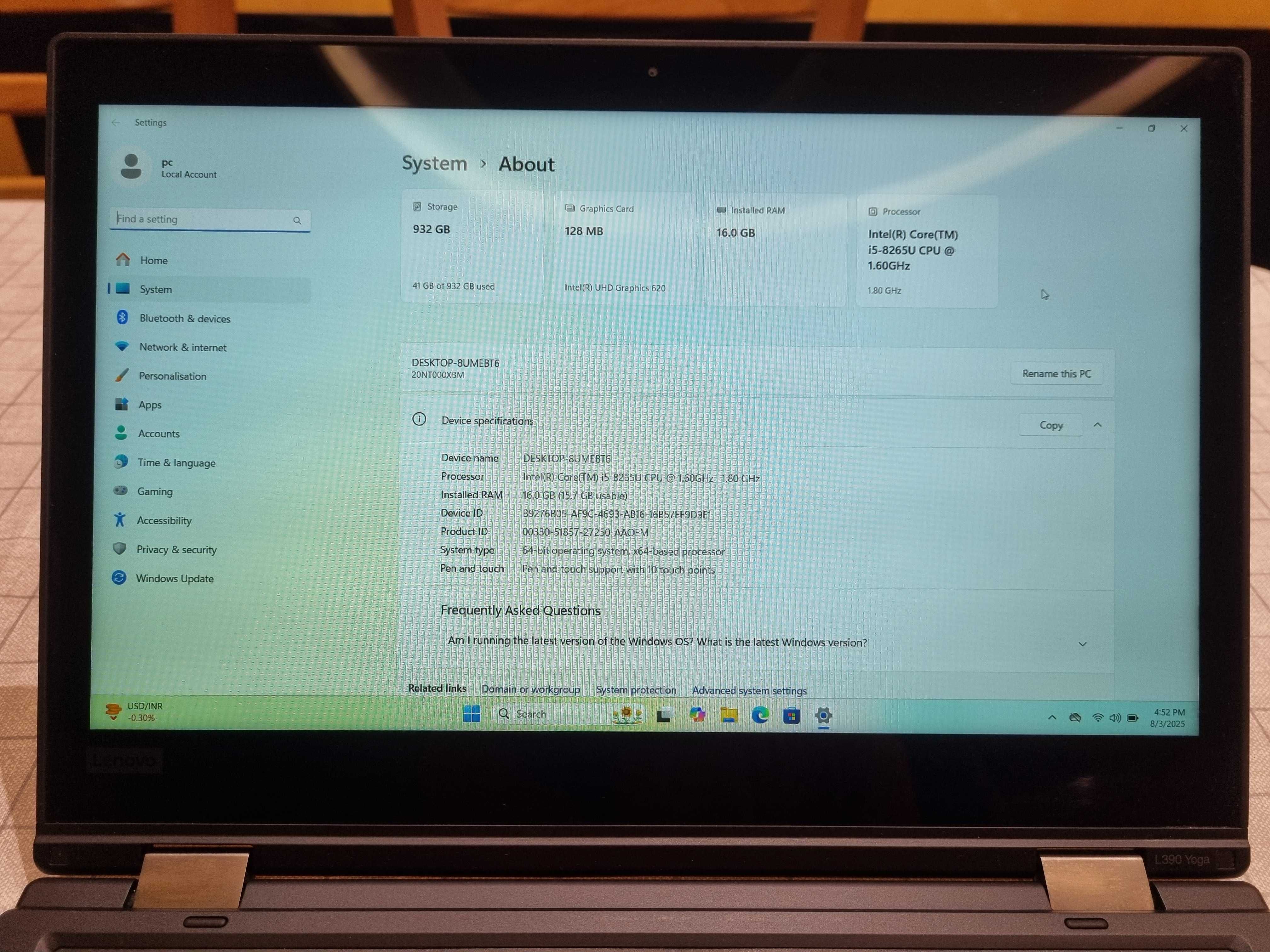 Lenovo ThinkPad L390 Yoga