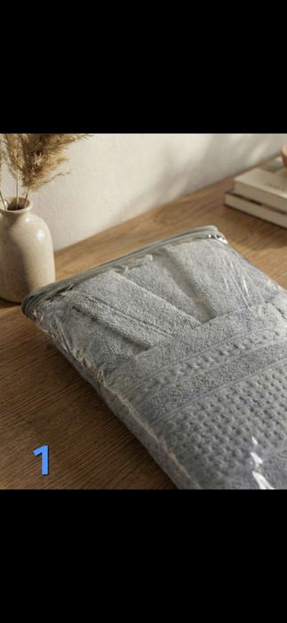 Халат с качулка и кърпа 50/90