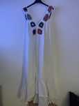 Rochie alba lunga cu broderie