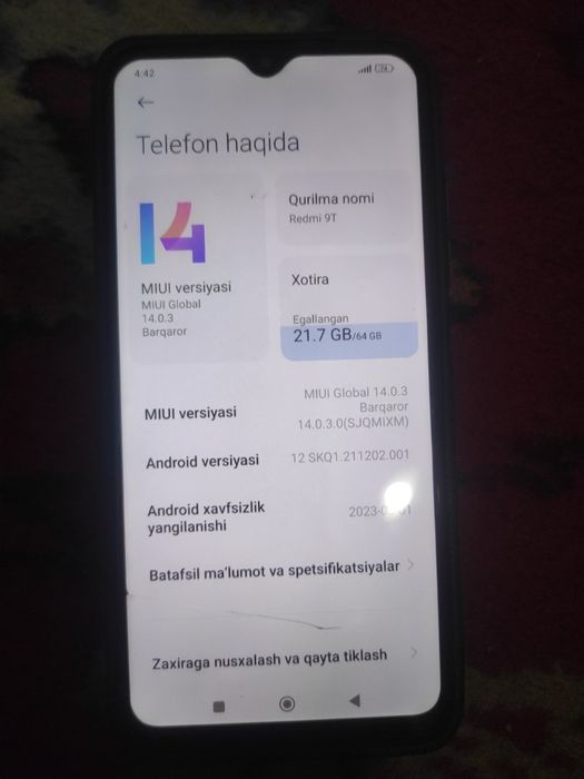 Redmi.  9t 64 GB
