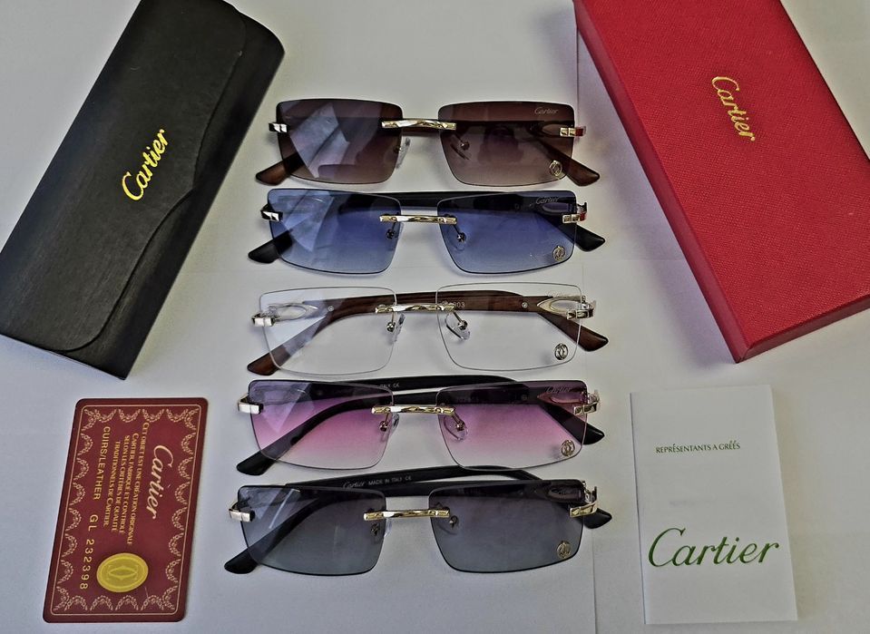 Ochelari de soare Cartier retro, bambus