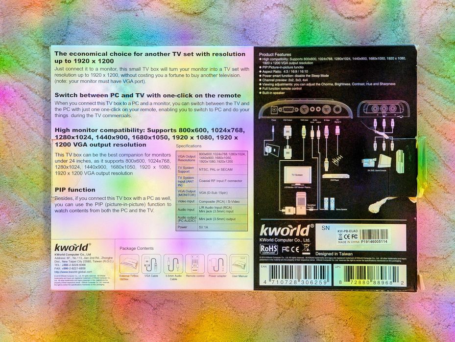 Tuner TV Kworld SA233 - transformă monitorul în televizor