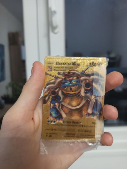 Pokemon Blastoise VMAX Gigamax Метална карта