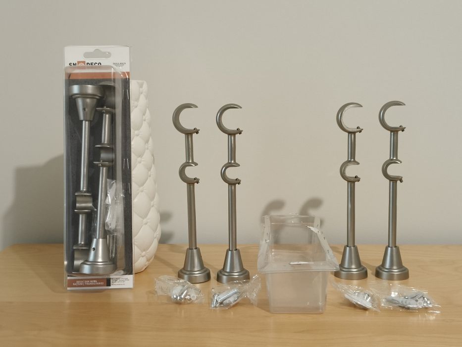 Console duble metalice nichel satinat 25/16 (set 2 buc) - 3 seturi