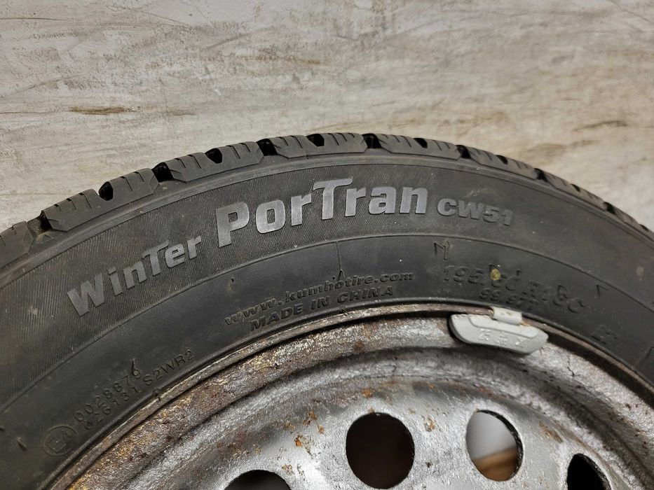 195/60/16C Kumho 9 mm с джанти 5х112 зимни гуми Ford , Seat ,Vw Sharan