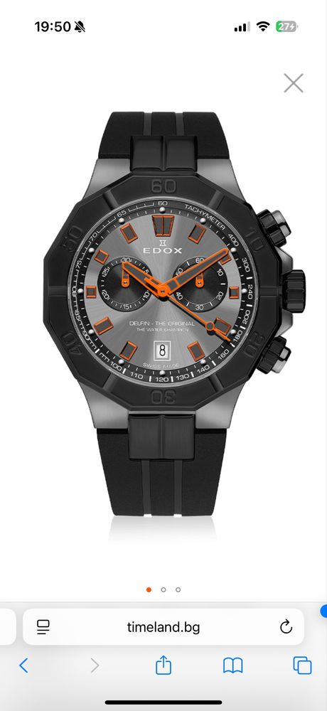 EDOX DELFIN 10113 37GNCA GNO Чисто Нов