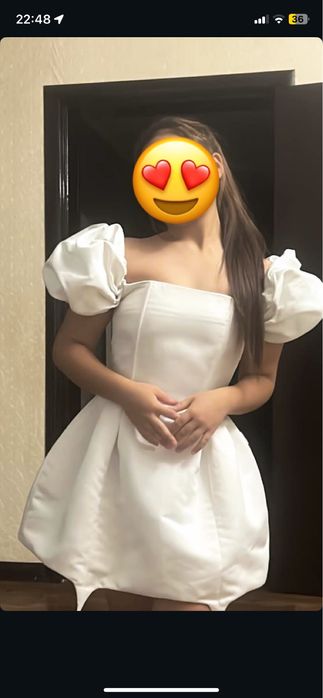 белое короткое платье