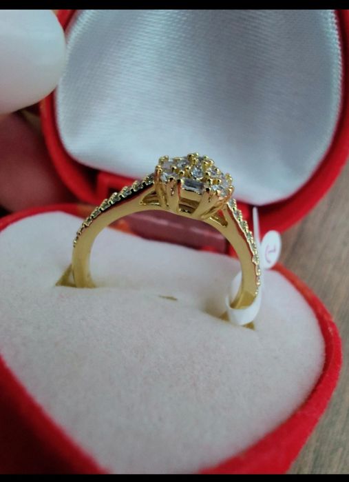 Inel placat aur 18k cristal Zirconia