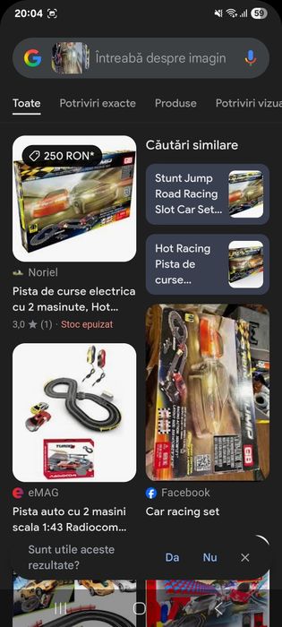 Set pista de curse cu 2 masinute electrice