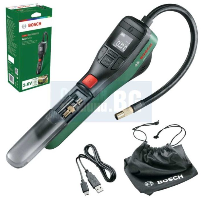 Bosch Easy Pump-акумулаторни компресори 3.6V /10.3 bar