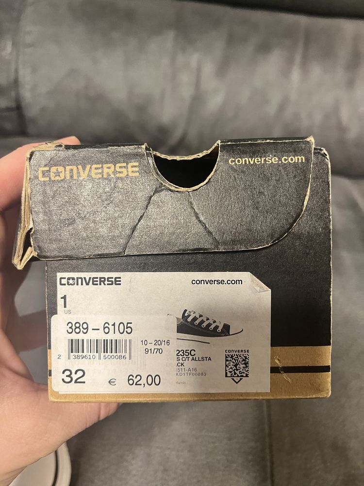 Converse черен нисък