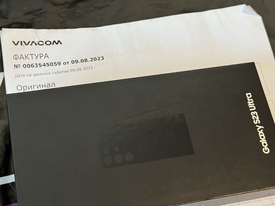 1TB Samsung S23 Ultra 12GB Vivacom Гаранция 2025 г. Phantom Black