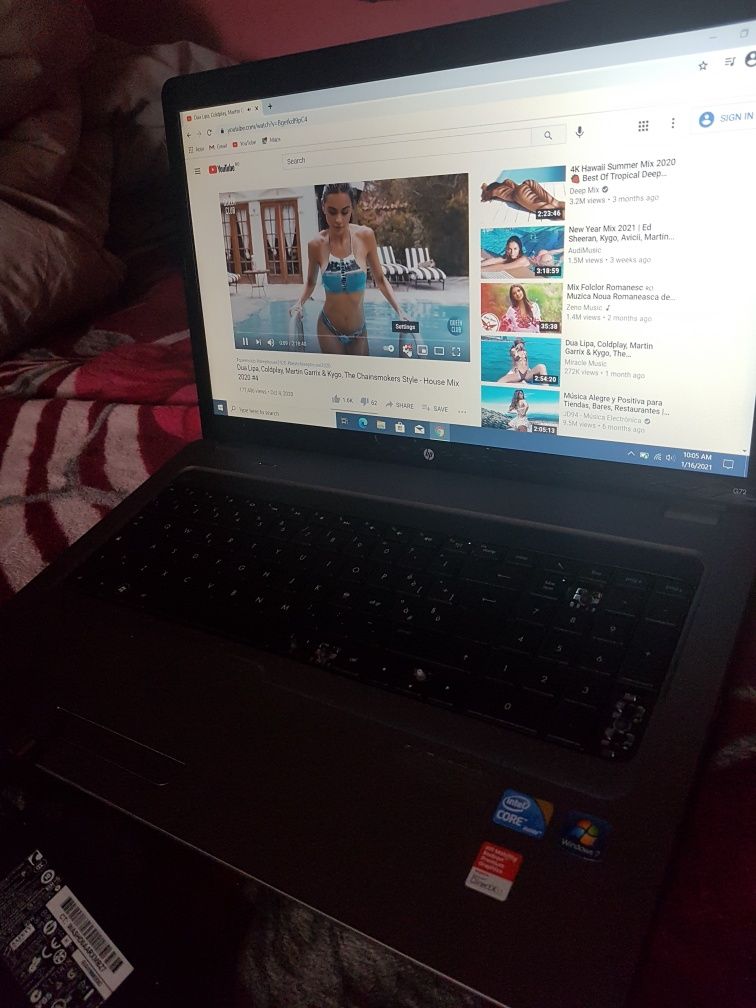 Laptop Hp G62 i3 4gb ram Hdd 1tb