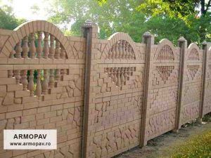 Gard prefabricat decorativ din beton armat Prahova