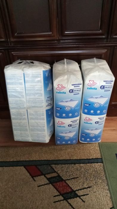 Продам Одноразовые пеленки 60×60 см 30 шт.