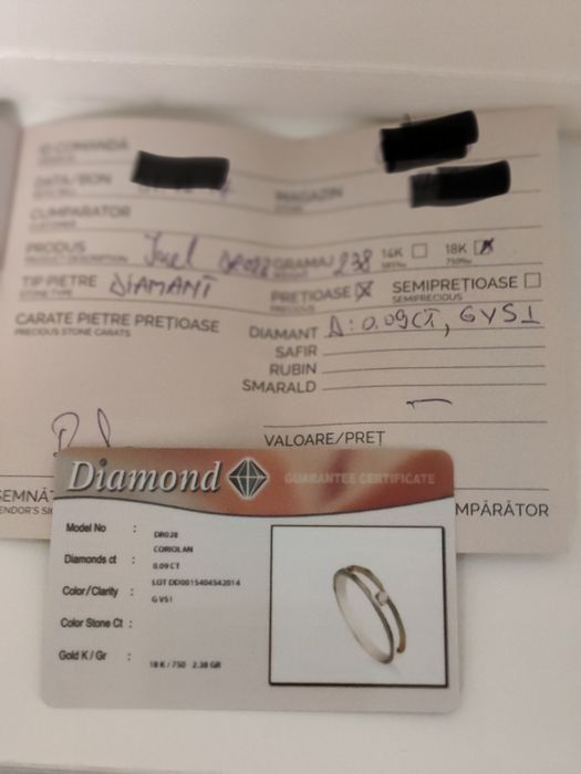 Inel aur 18k cu diamant