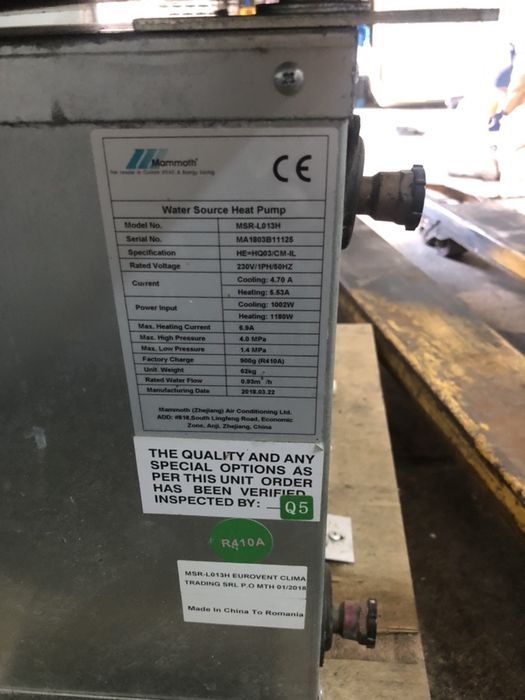 Pompa caldura mammoth