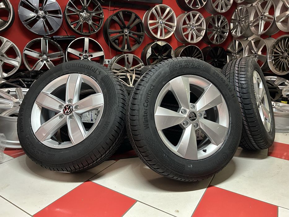 17 цола Джанти с Зимни Гуми 215/65/17 Audi Q3 VW Tiguan Skoda Kodiaq