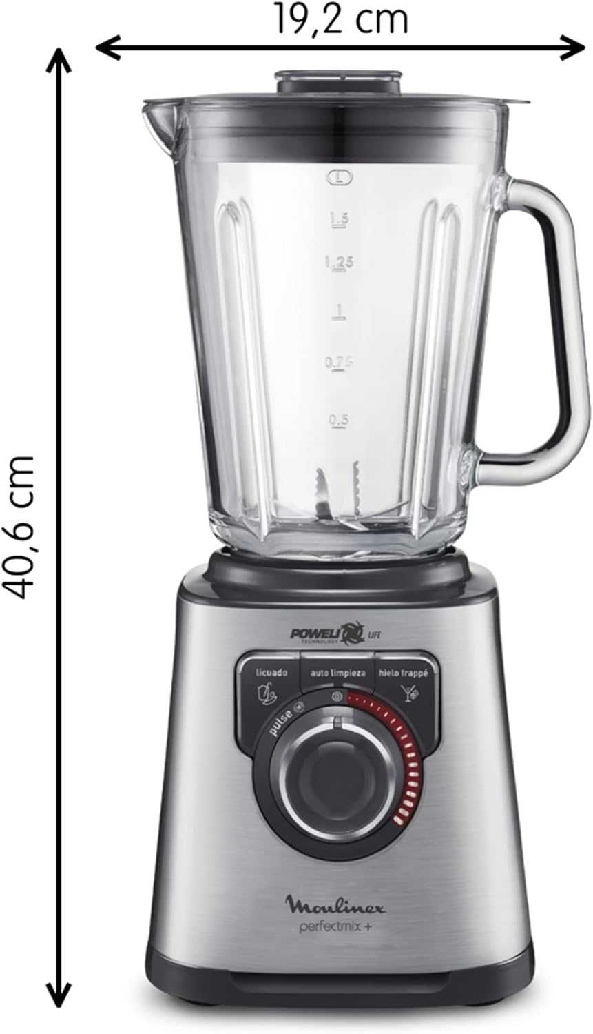 Блендер Moulinex Perfect Mix, стъклен буркан, 1,5 литра, 1200W