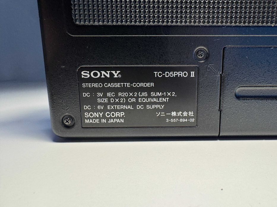 SONY TC-D5 PRO II - Stereo Cassette Recorder