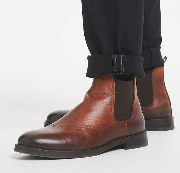 Ghete chelsea premium Mantinique 44 piele naturala moale