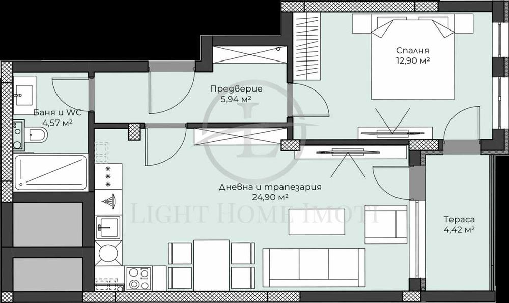 Продава се Двустаен апартамент в Пловдив, Христо Смирненски - 76 кв.м за 1298 €/кв.м - Снимка #4