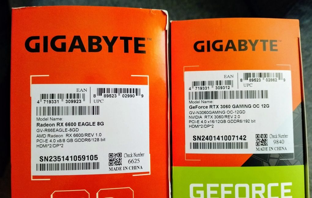 GIGABYTE Geforce RTX 3060 12GB.   Noua