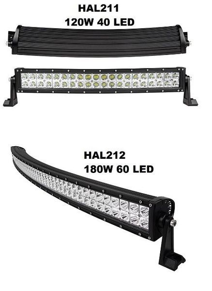 Извит мощен led бар 120w 180w лед барове, 12v 24v atv 4х4 офроуд джип