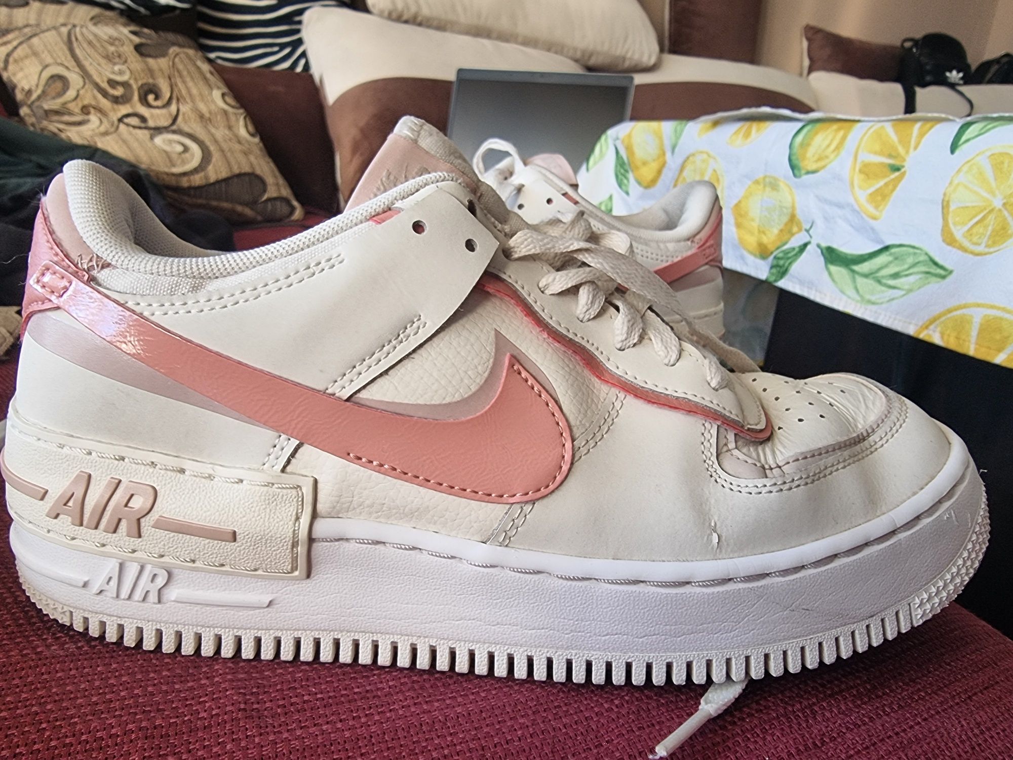 Nike Air Force Shadow White Phantom pink номер 40.5