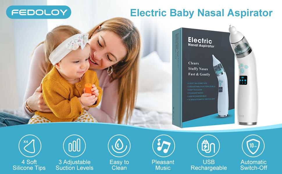 Бебешки аспиратор за нос с мелодии Uwelliky Baby Nasal Aspirator