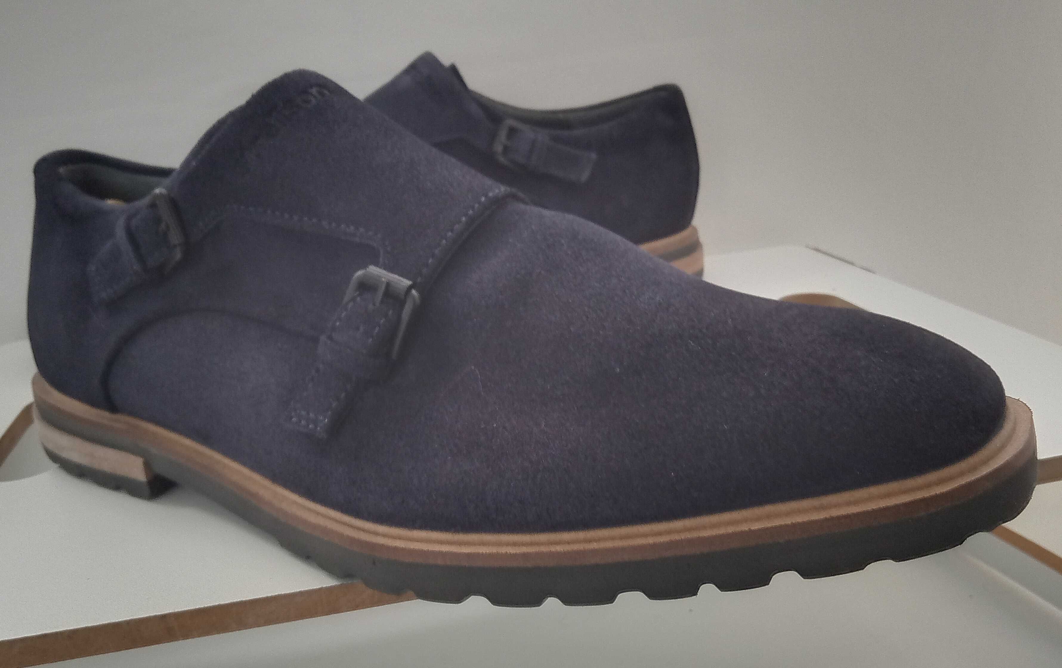 Pantofi monk premium Strellson 42 piele naturala moale