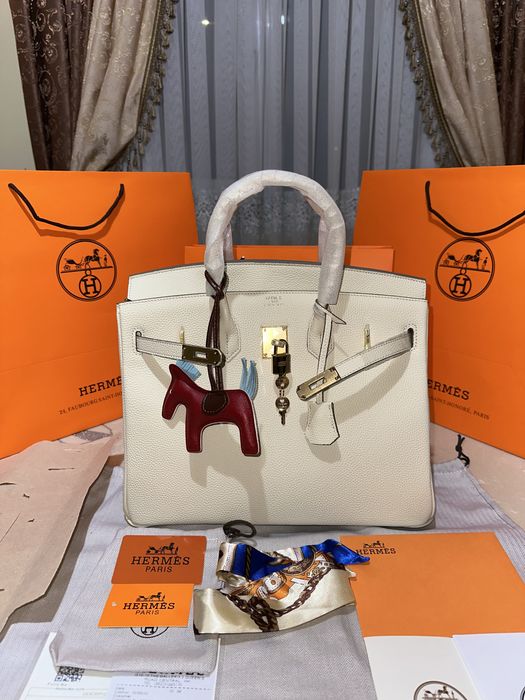 Geanta Hermes Birkin 35cm Crem/Accesorii Gold