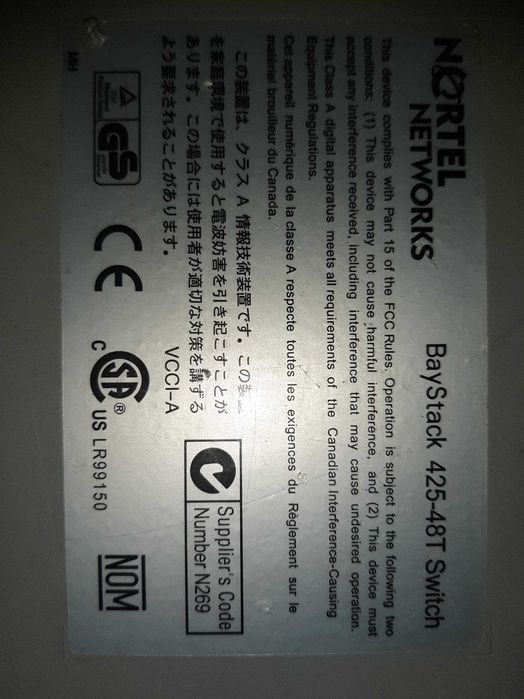 Switch Ethernet NORTEL 425-48T