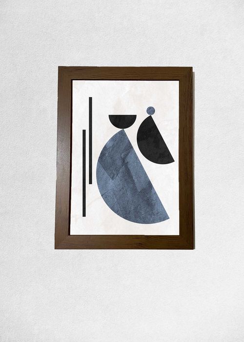 Tablou geometric– ramă închisă sau albă, cu suport de perete și masă