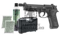 Set/Pachet Pistol Airsoft Beretta M9A3 Full Metal Blowback