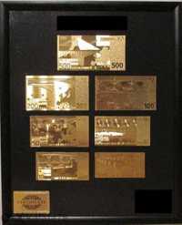 Цялата серия 7-те Eвро Златни банкноти + Сертификат