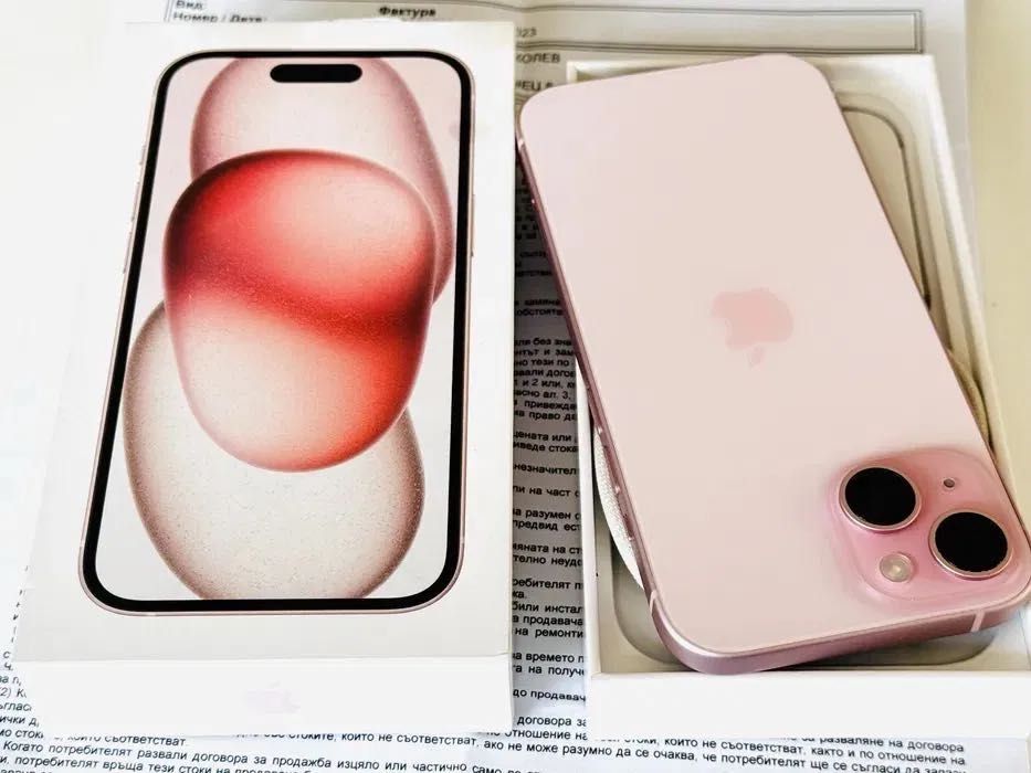 Iphone 15 128GB Pink Отличен! Гаранция Гаранция