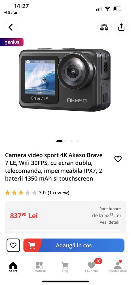 Camera actiune/ video sport Akaso Brave 7 LE SIGILAT