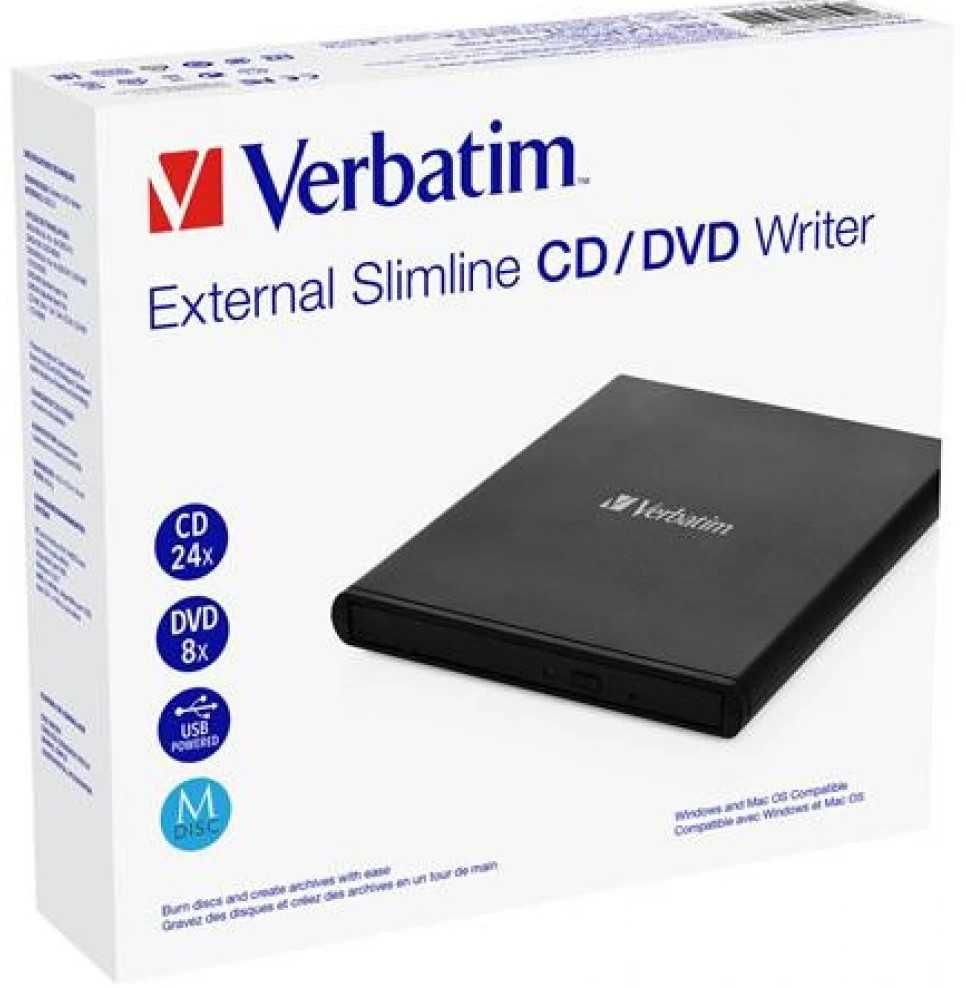 Нова външна USB записвачка External Slimline CD/DVD Writer