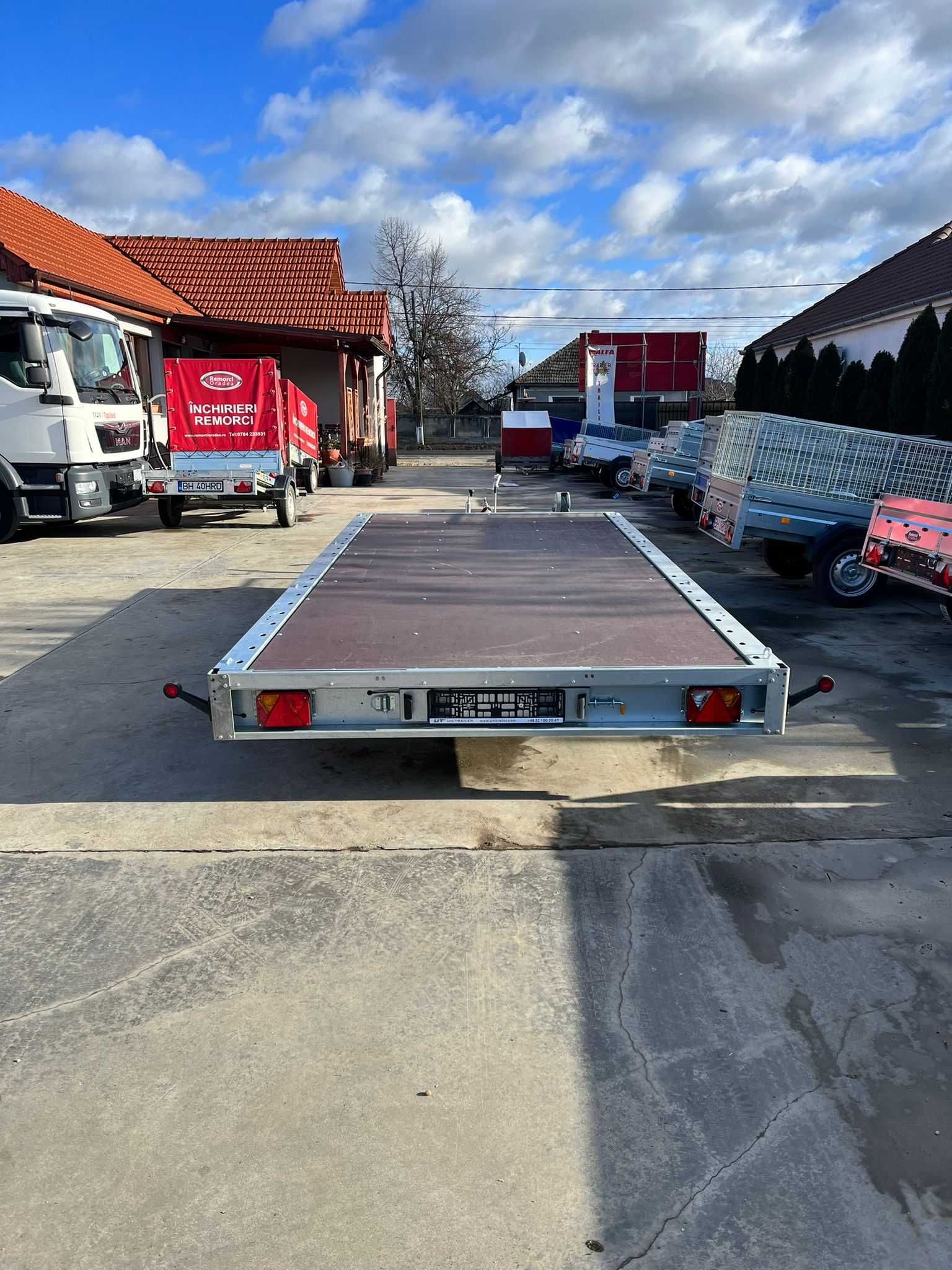 Remorca auto platforma trailer GT Plateau 400×211 dublu ax 2000kg