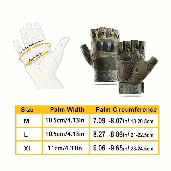 Manusi tactice fara degete pt Vanatoare, Airsoft, Moto ATV, Ciclism