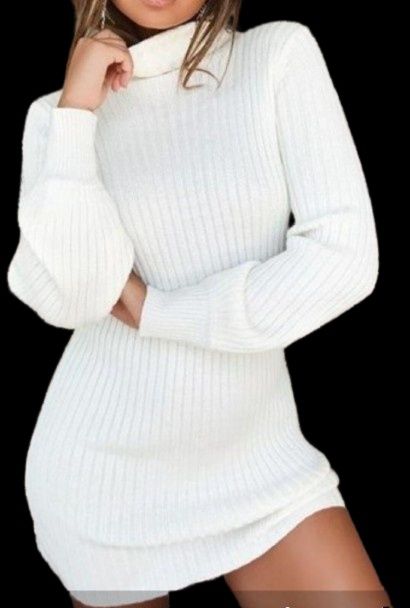 Rochie pulover închidere în lateral