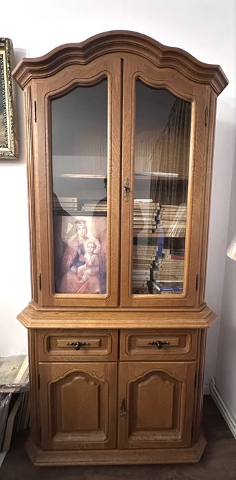 Dulap biblioteca din lemn stejar