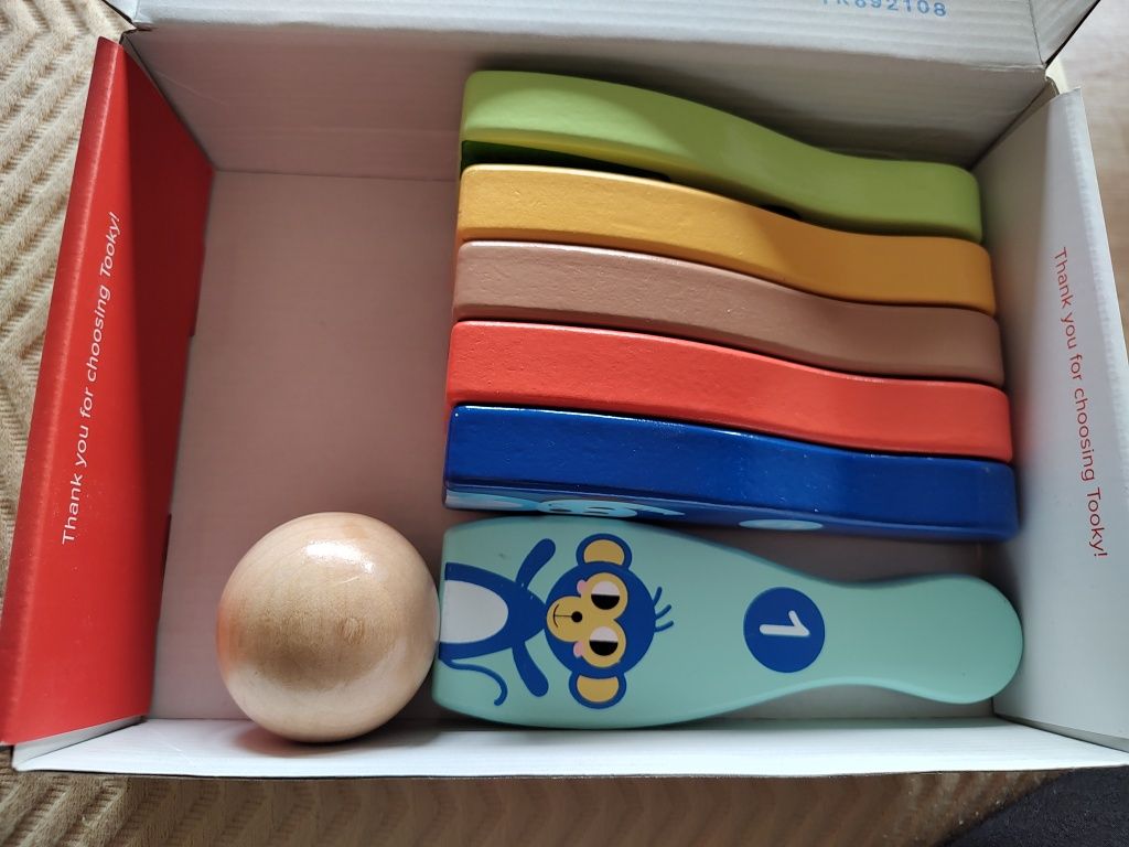 Set bowling din lemn - Tooky toy
