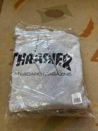 Thrasher hoodie, grey color, size - L