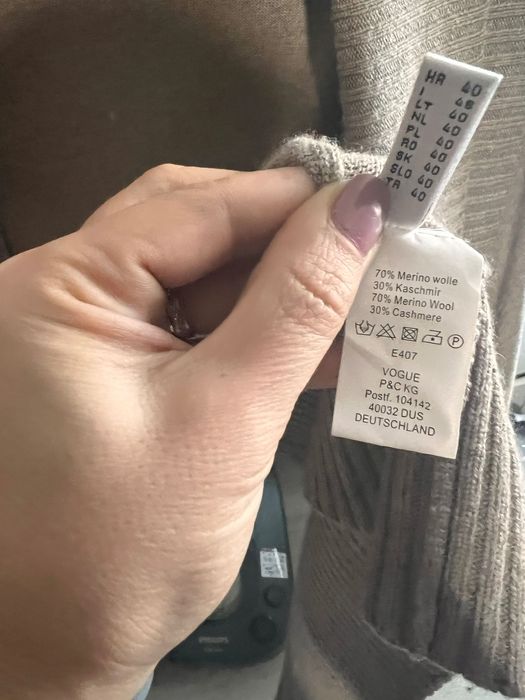 Cardigan oversize M/l merinos și cașmir