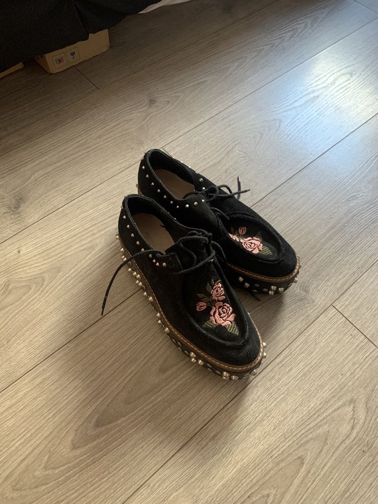 Pantofi Zara piele naturala